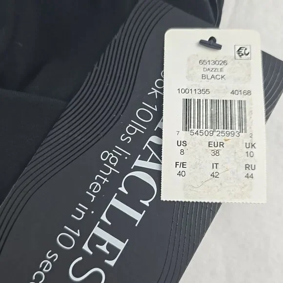 Miraclesuit 8B NWT Black Solid‎ Razzle Dazzle Underwire Tankini Top Women's 8